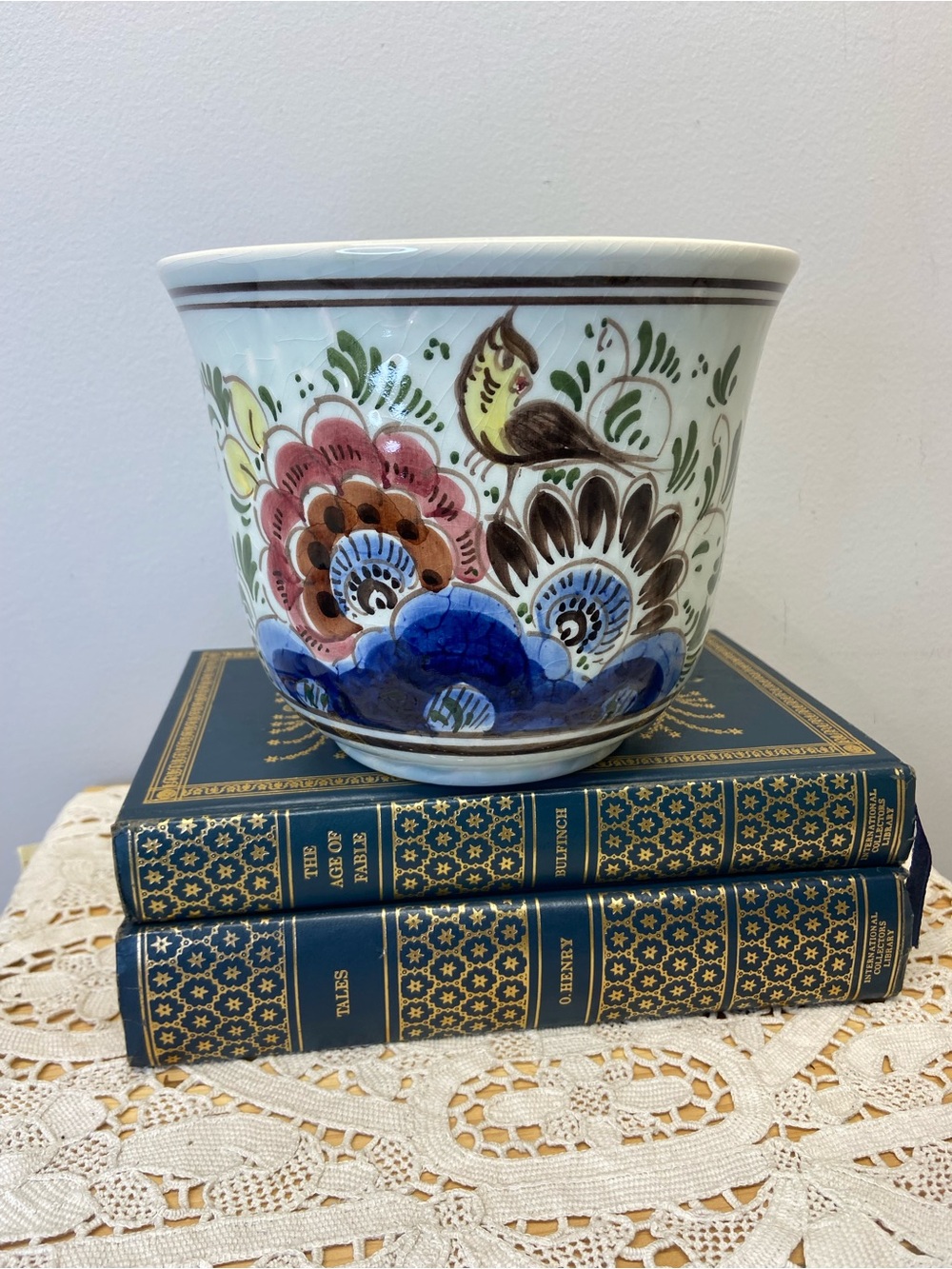 Delft Holland Ceramic Planter